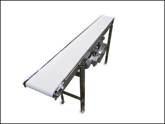 White Polyurethane Food Grade Belt Conveyor Flat White Belt Conveyor